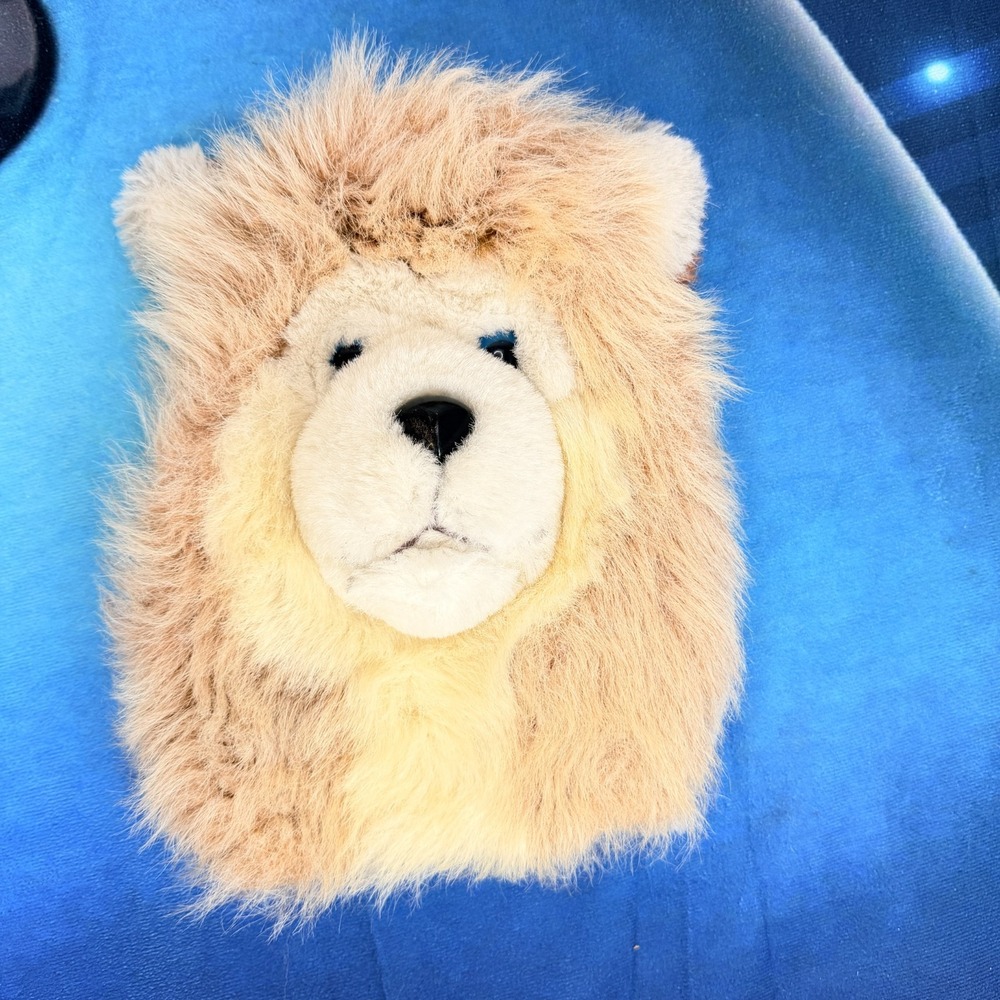 Vintage 1980s Unbranded Chow Chow / Pekingese Dog Plush Novelty Pouch